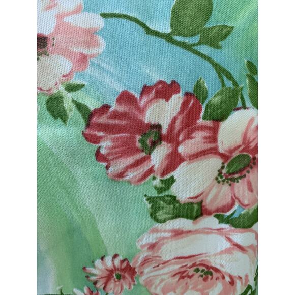 Vintage 1970’s Boho Hippie Green Floral 2 Piece Tunic Top Skirt Set Size M - Picture 6 of 10